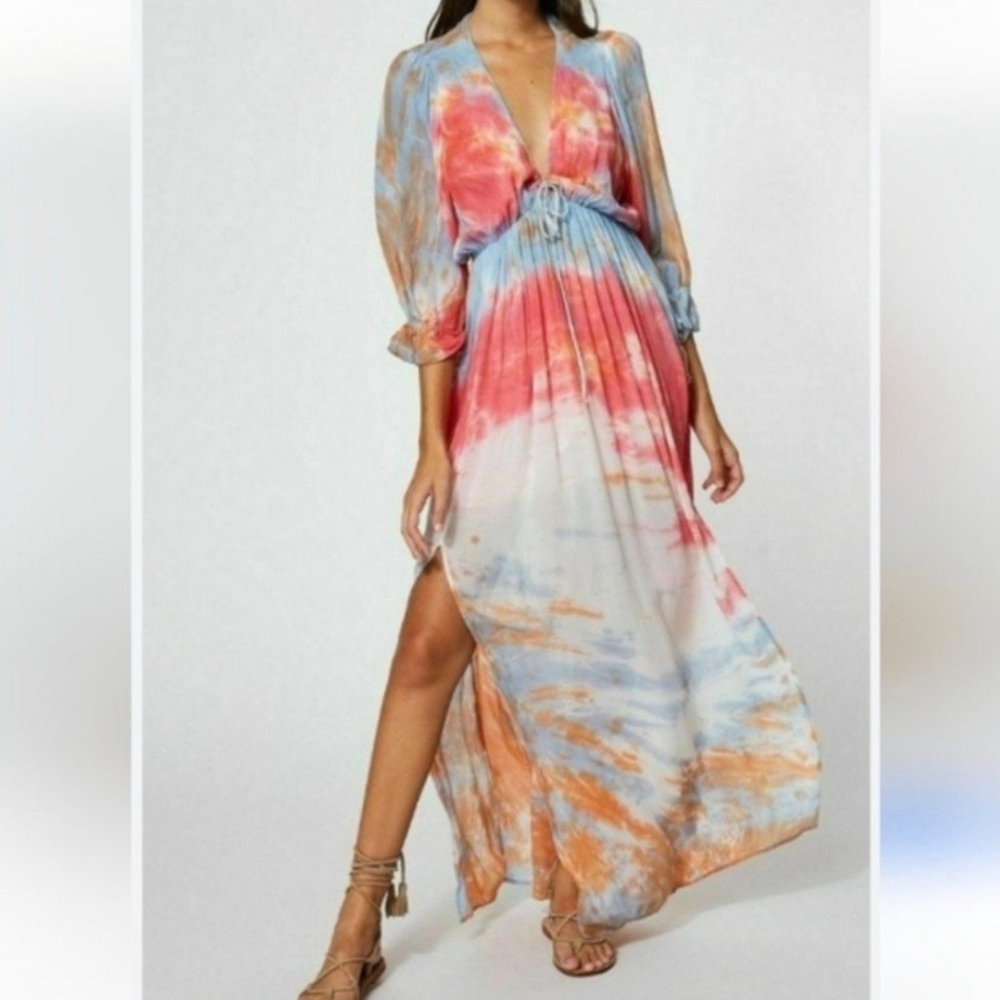 EUC🔹️Young Fabulous & Broke Meadow Tie dye Maxi Dress Women's Size Medium